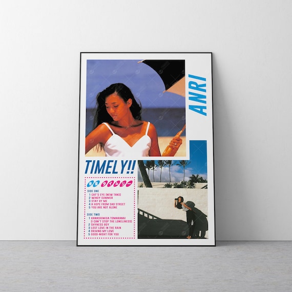Anri Timely Poster | Retro Japanese City Pop Wall Art - Etsy