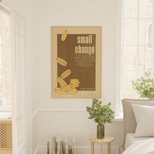 Tom Waits Small Change Poster | Mid-century Modern Art Book Cover - Etsy