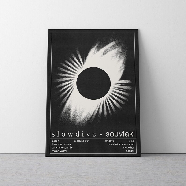 Slowdive When the Sun Hits Solar Eclipse Poster