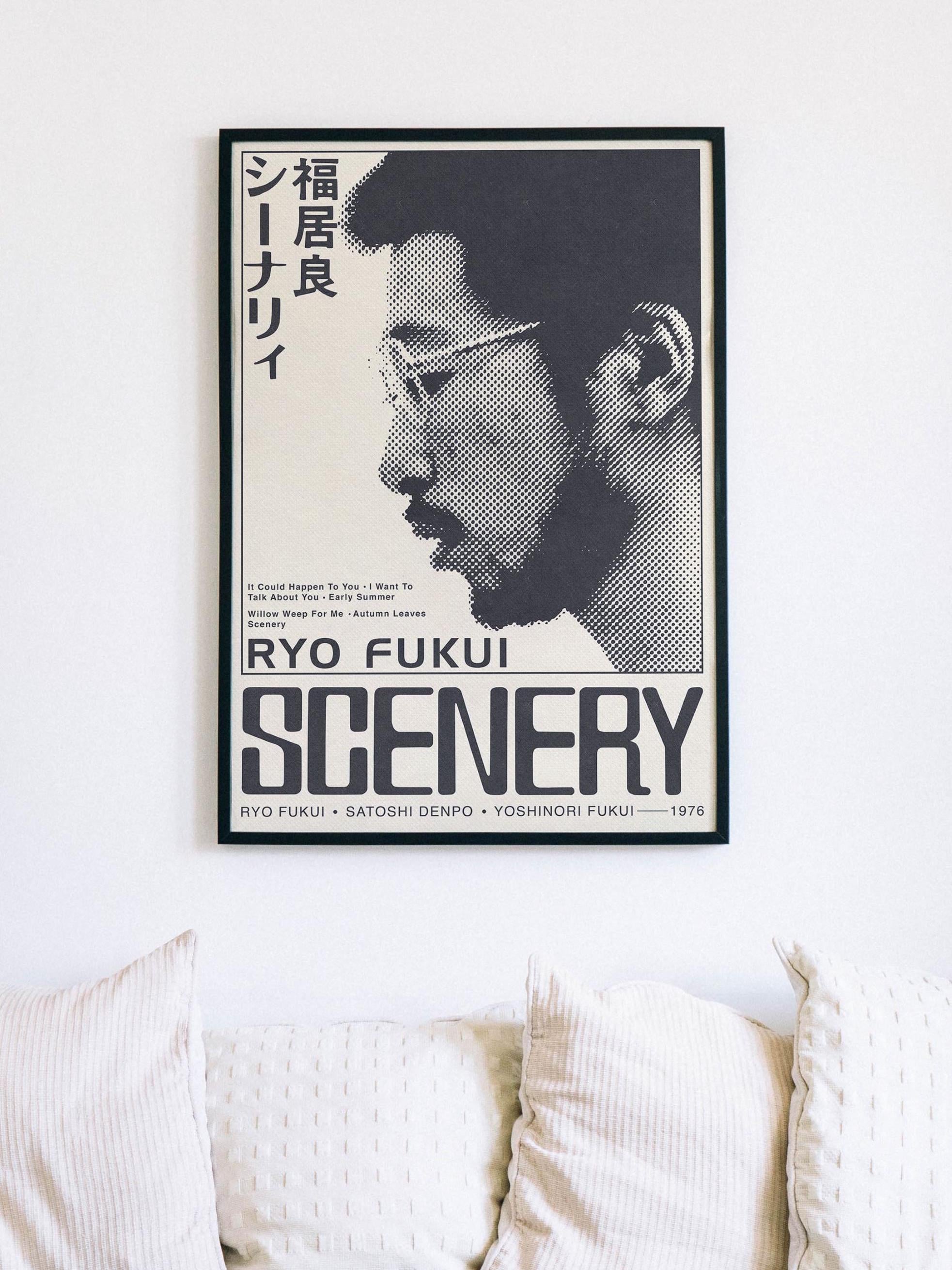 Ryo Fukui Scenery Album Poster | Retro 70s Japanese Jazz Music