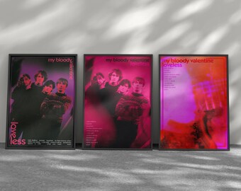 My Bloody Valentine Loveless Poster | Retro 90s Shoegaze Dream Pop
