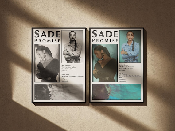 Sade Promise ビンテージポスター Sade - Promise Album Poster | Vintage Music Wall Art - Etsy