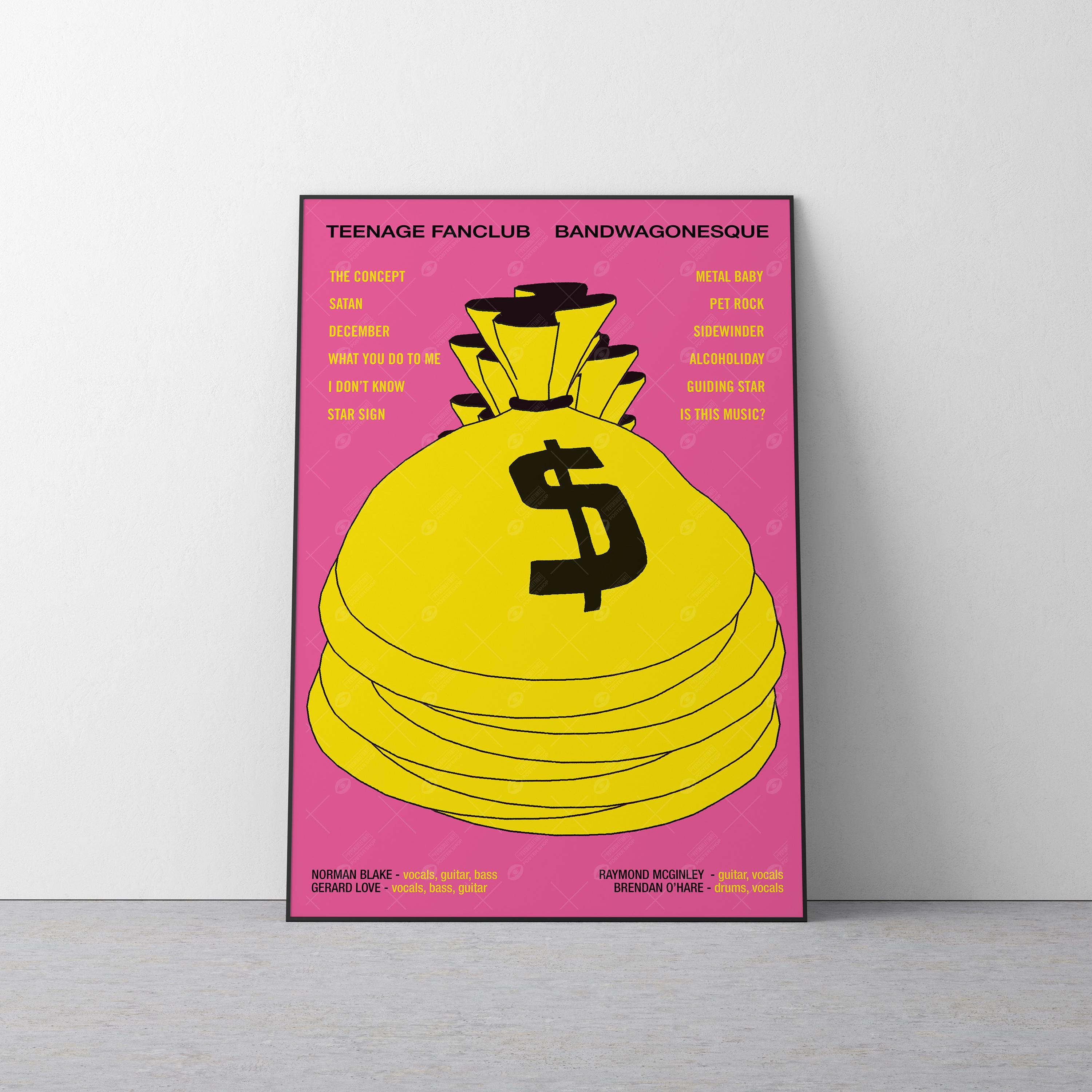 Teenage Fanclub Bandwagonesque Poster | 90s Power Pop Music Wall