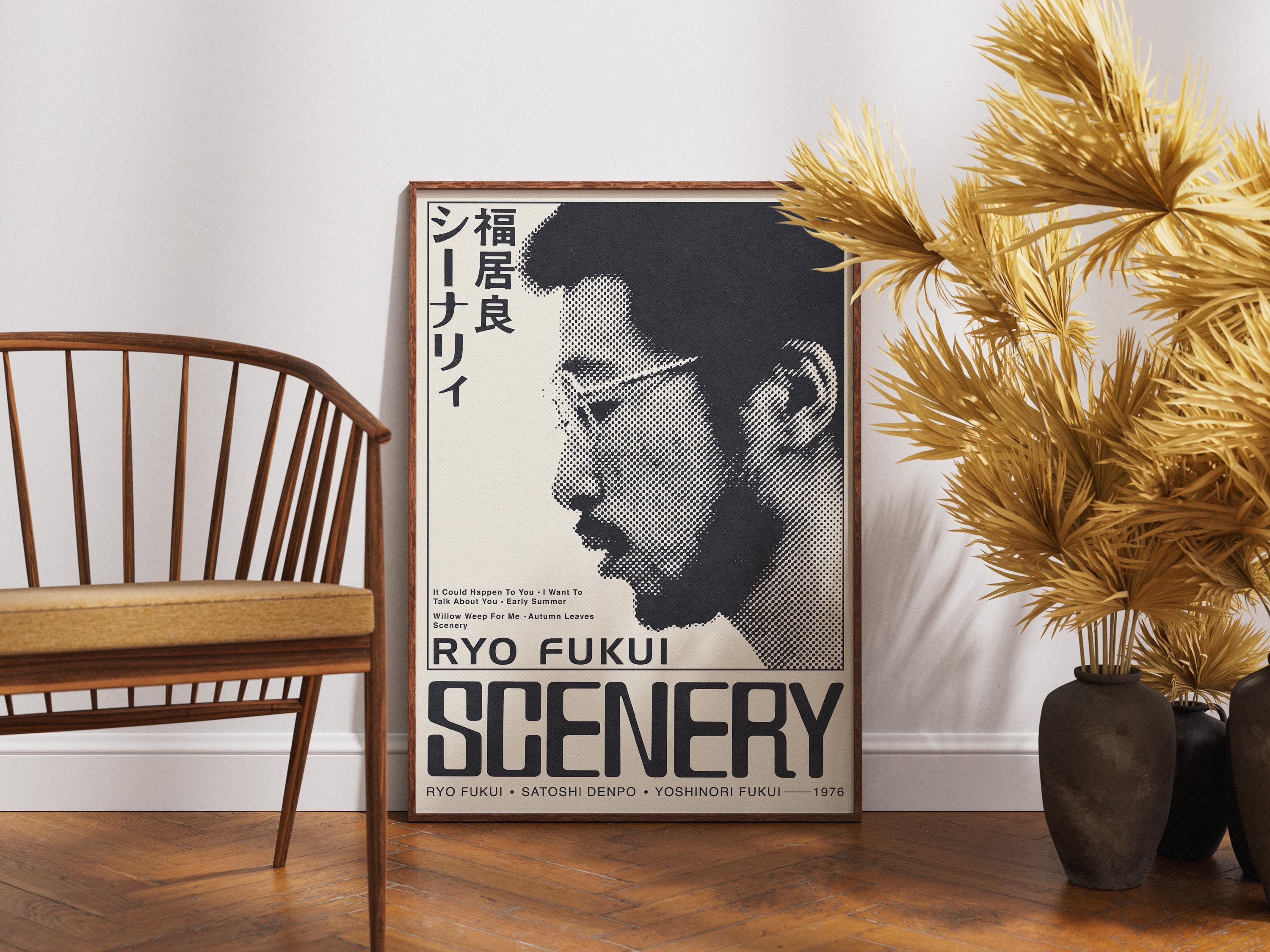 Ryo Fukui Scenery Album Poster | Retro 70s Japanese Jazz Music
