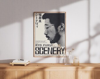 Ryo Fukui Scenery Album Poster | Retro 70s Japanese Jazz Music