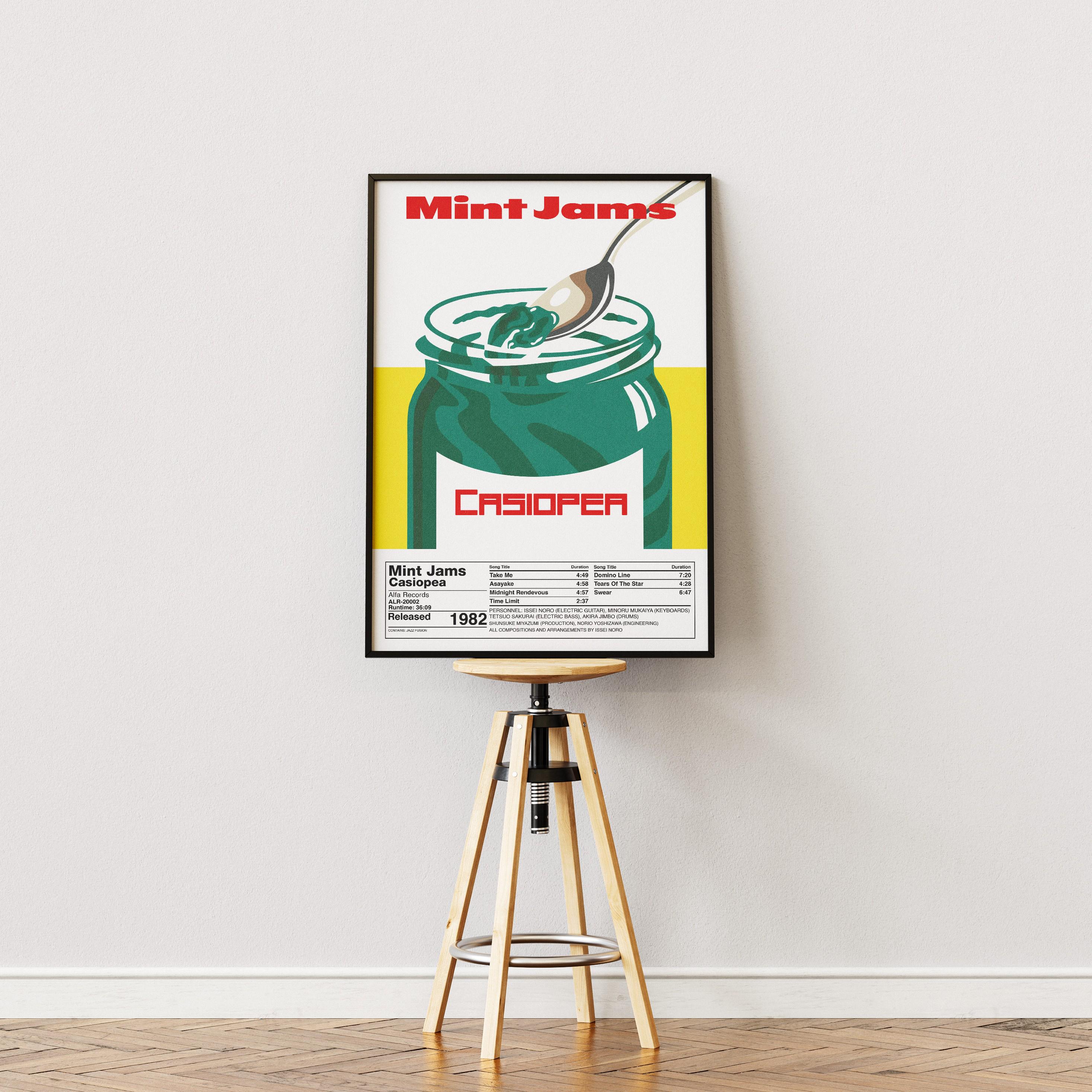 LP Casiopea Mint Jams ALR20002PROMO ALFA プロモ /00260 Jitipozy Casiopea Poster - Mint Jams (1982) Metal Sign 12x12