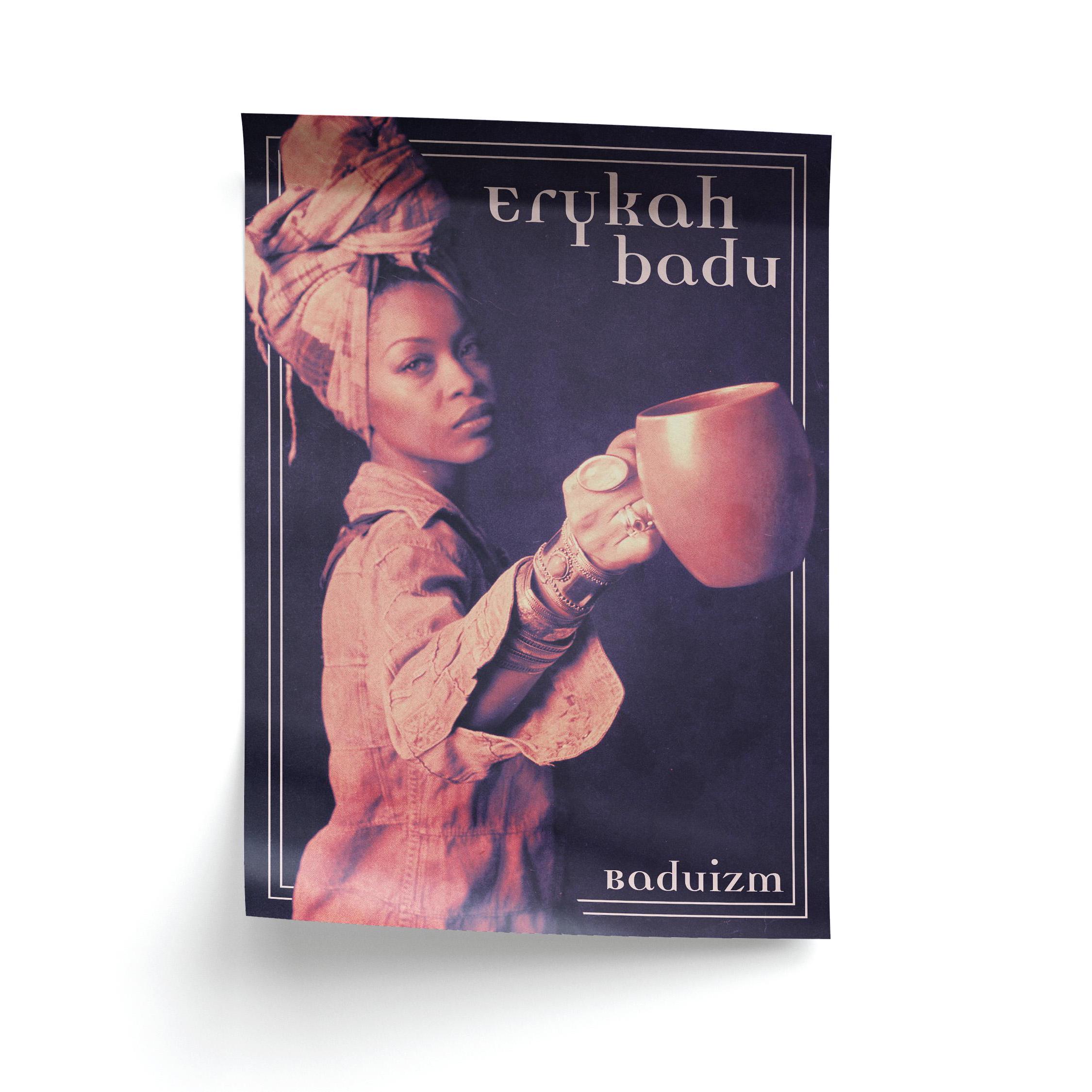 Erykah Badu - Baduizm Poster | Retro 90s Neo-soul Wall Art - Etsy