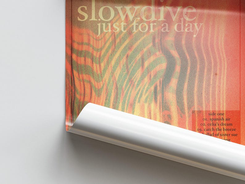 Slowdive Just For A Day Liner Notes Poster