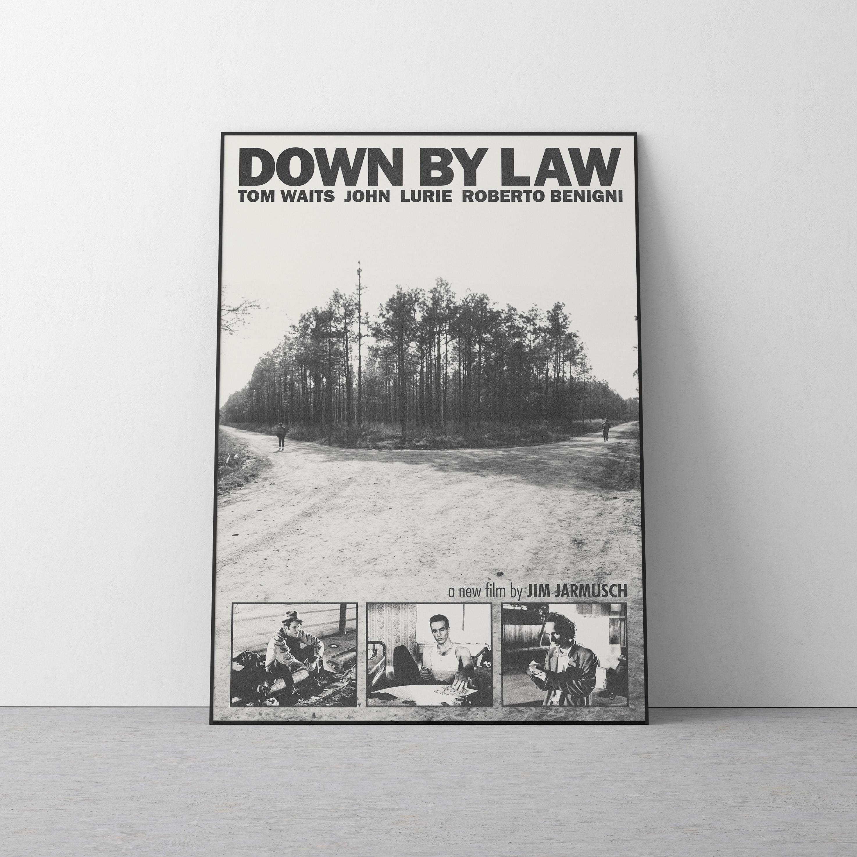 ダウン・バイ・ロー 映画ポスター | レトロなジム・ジャームッシュ映画