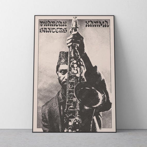 Pharoah Sanders Karma Poster | Retro Spiritual Jazz Music Album