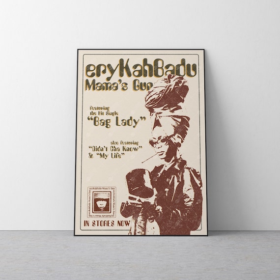 Erykah Badu - Mama's Gun Poster | Y2k Neo-soul Funk Music Wall Art