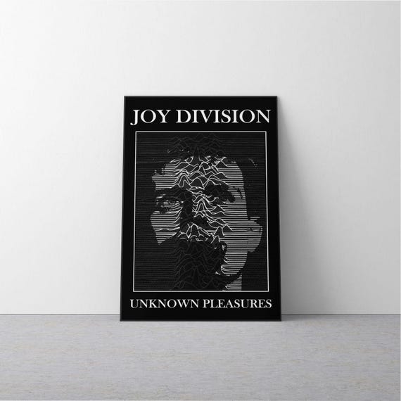 Joy Division Unknown Pleasures Poster | Post Punk Goth Rock Wall
