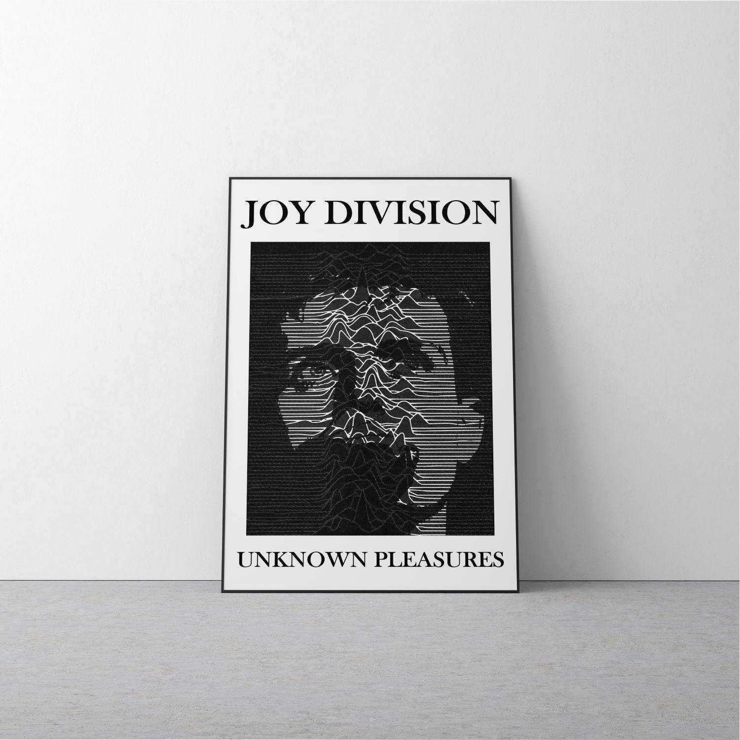 Joy Division Unknown Pleasures Poster | Post Punk Goth Rock Wall