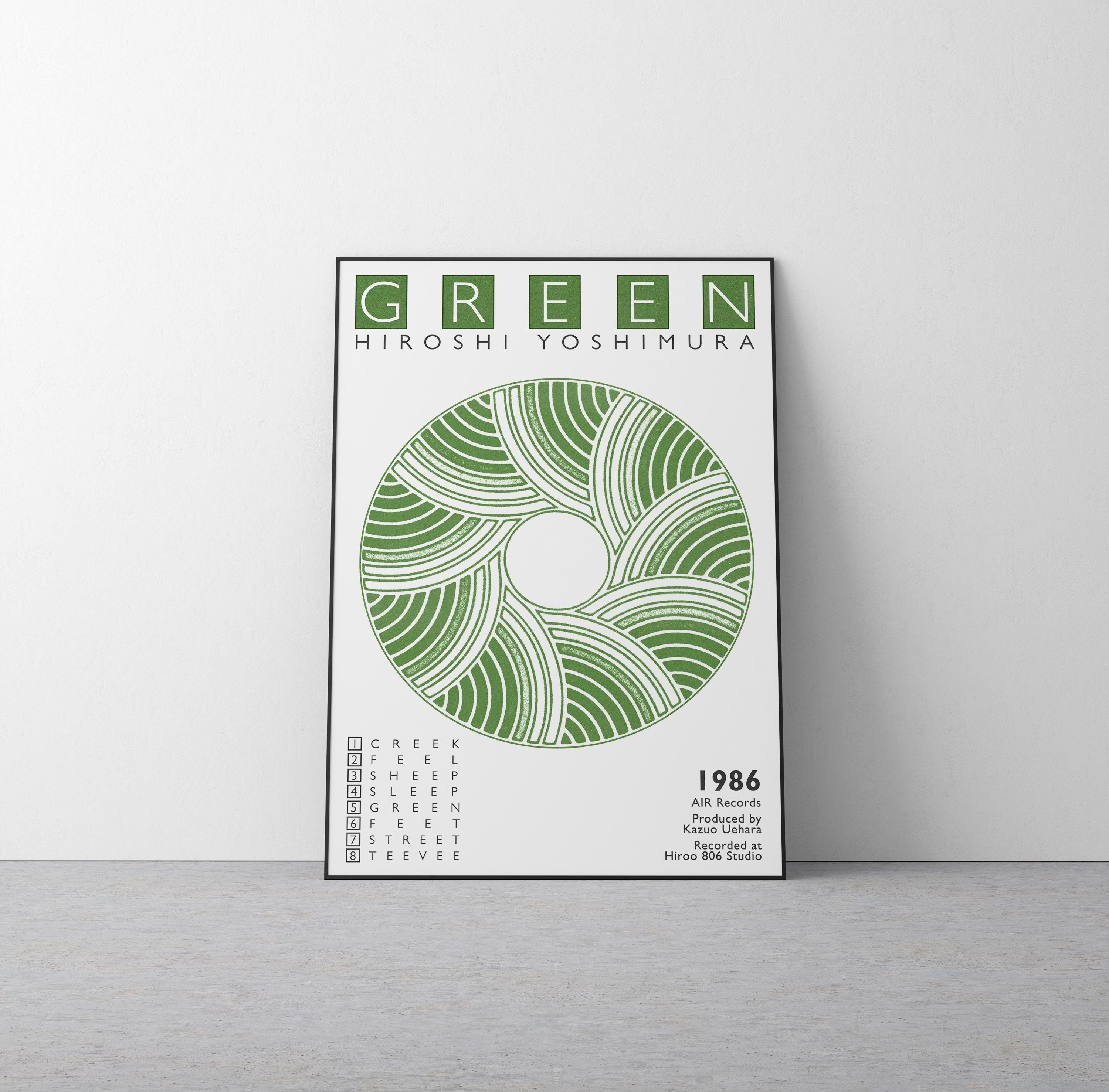 Hiroshi Yoshimura - Green Album Poster | Japanese Ambient Hiroshi Yoshimura - Green Album Poster | Japanese Ambient