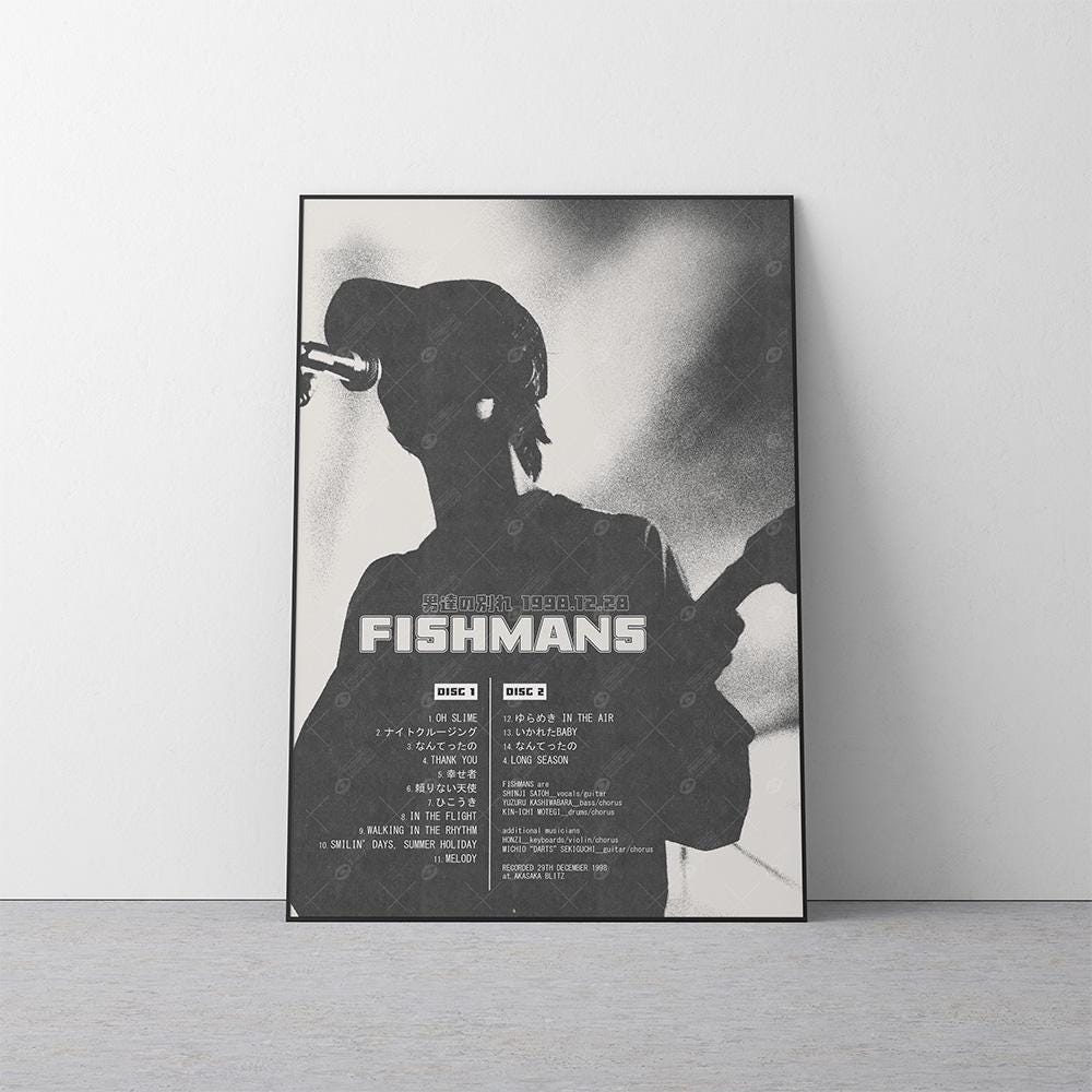Fishmans 98.12.28 Otokotachi No Wakare Poster | 90s Japanese Dream