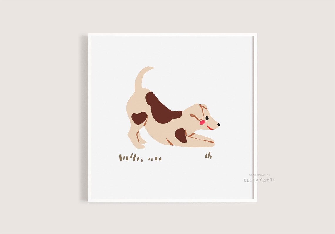 Dog Poster Instant Download Printable Animal Nursery | Etsy