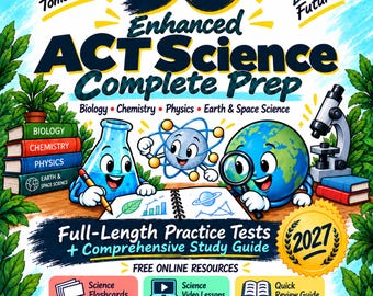 Enhanced ACT Science Complete Prep: PDF Study Guide and 50 Practice Tests