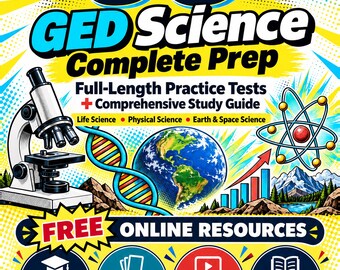 GED Science Complete Prep: PDF Study Guide and 50 Practice Tests