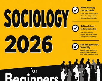 Socjologia dla początkujących, e-book w formacie PDF, 22 rozdziały, 12 testów praktycznych, przewodnik wprowadzający do socjologii