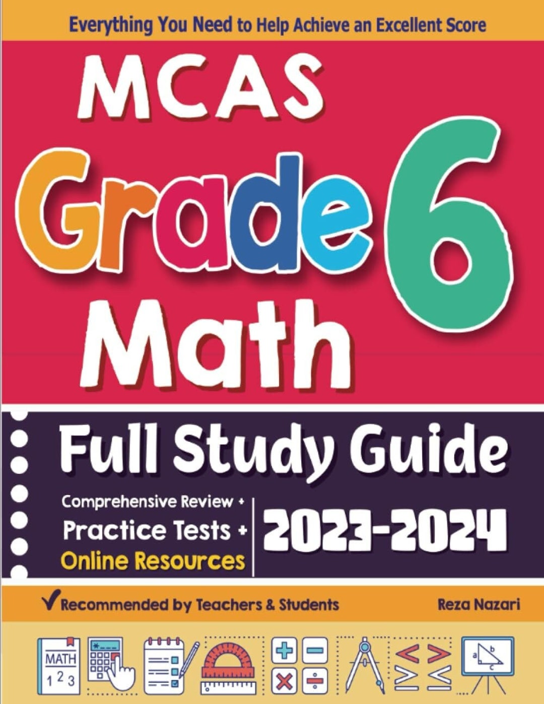 MCAS Grade 6 Math Full Study Guide: Comprehensive Review + Practice ...