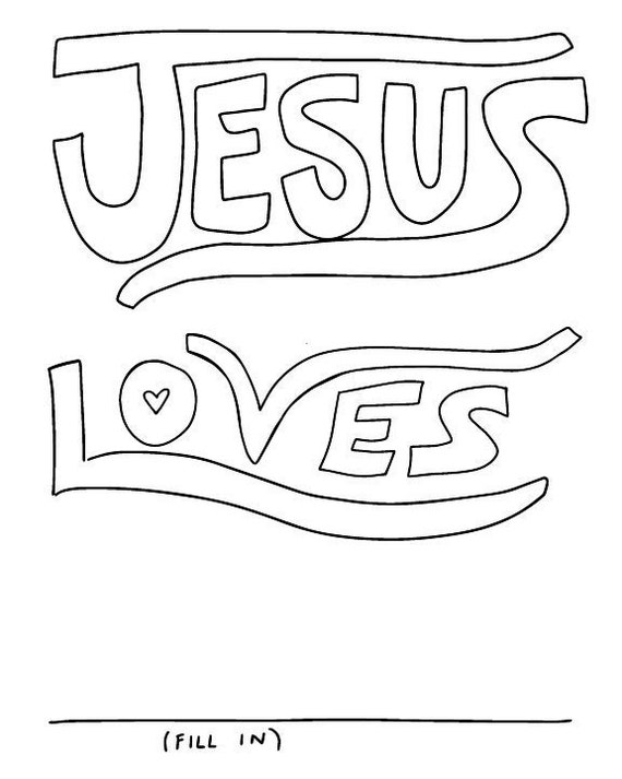 Jesus Loves You Coloring Page