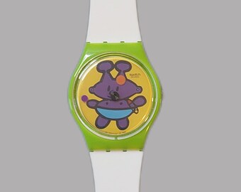 Zegarek Swatch GG175 ALIEN BABY | zabytkowy zegarek z 1999 roku z nowym paskiem