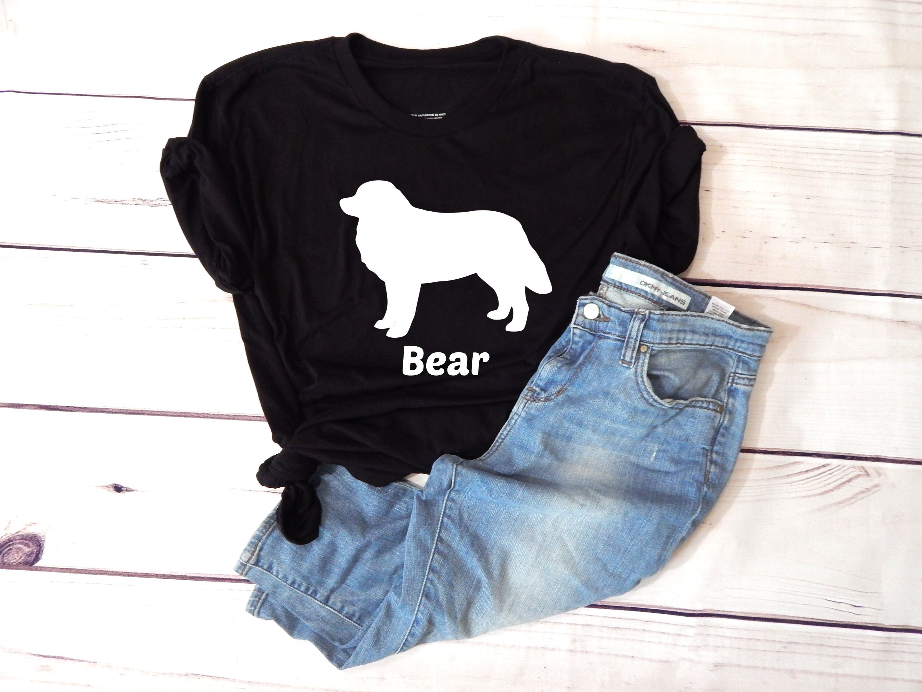 Black personalized dog breed shirt dog breed t-shirt | Etsy