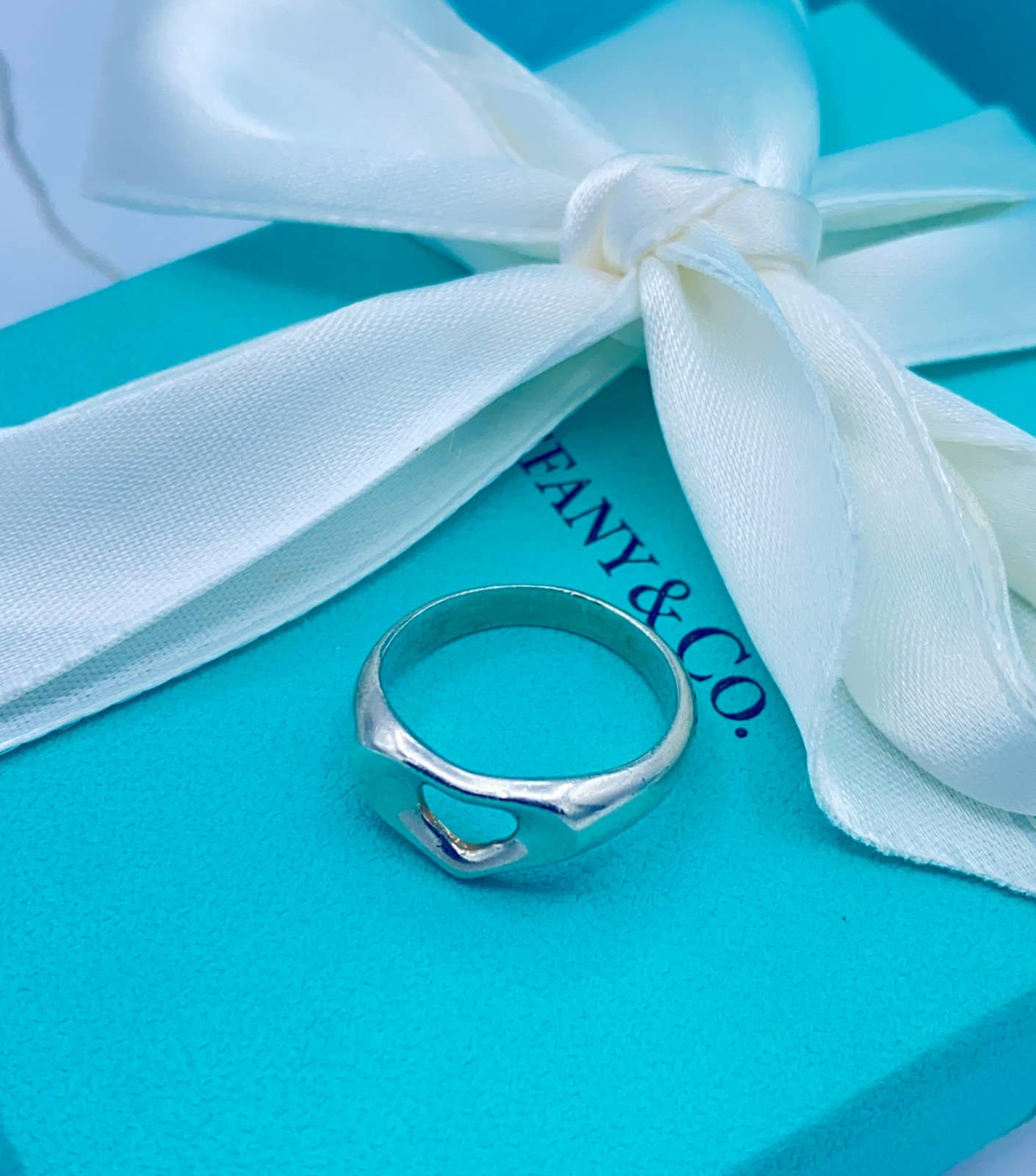 Tiffany & Co Open Heart Ring Size 6 - Etsy