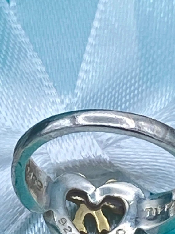 Tiffany & Co Heart Ribbon Bow Ring Size 4.5 - image 4