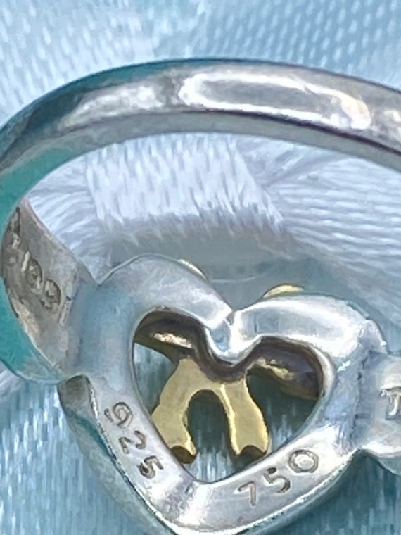 Tiffany & Co Heart Ribbon Bow Ring Size 4.5 - image 5