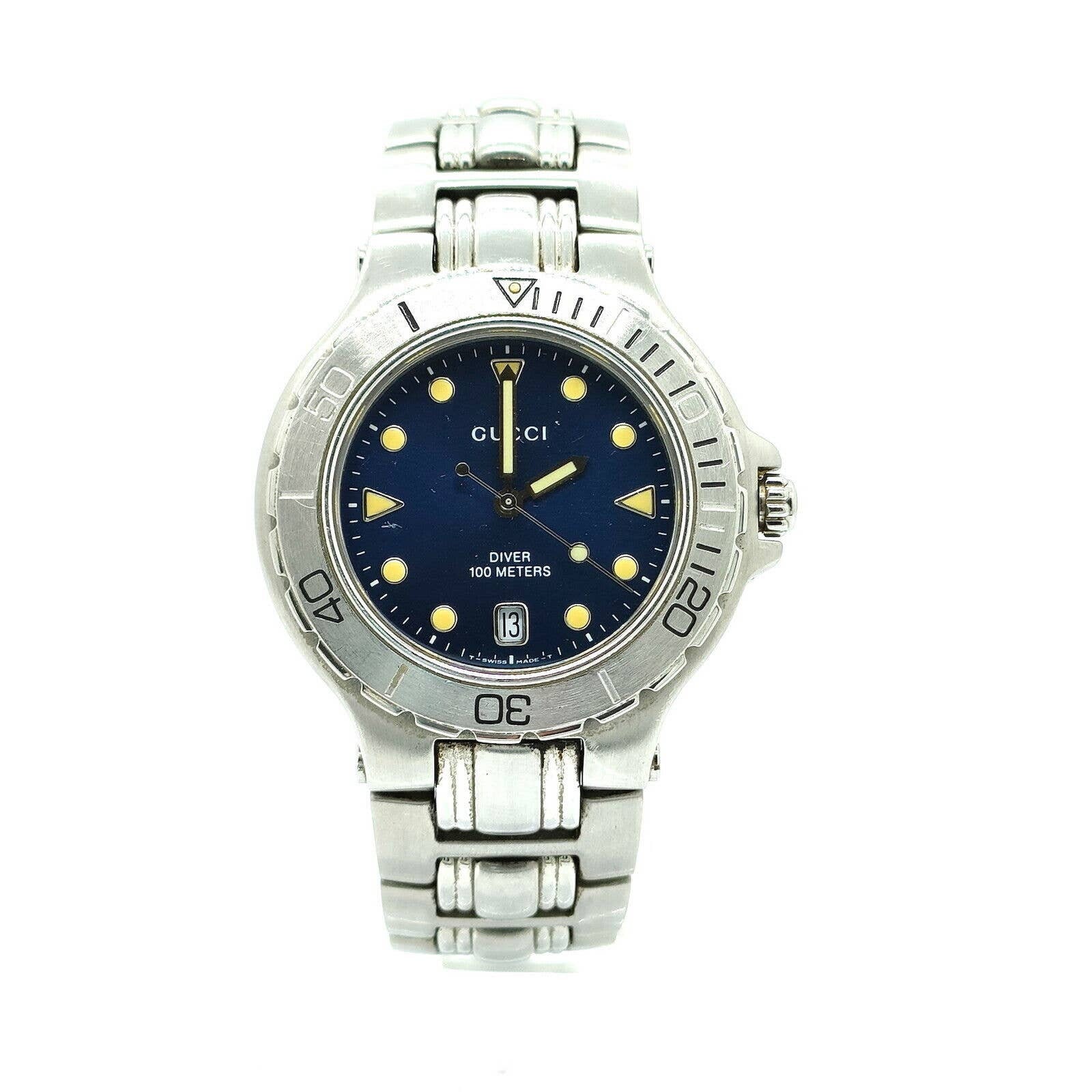Gucci Watch 9750M 40mm Sterling Silver 3705347 Etsy