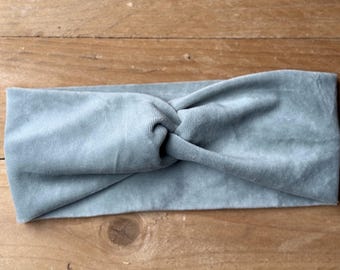 Warmes Stirnband für den Herbst für den Winter aus mattem Samt mint hell grün aus Baumwolle Ohren wärmer Haarband weich Maßgeschneidert