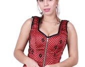 Red Strap Over-Bust corset