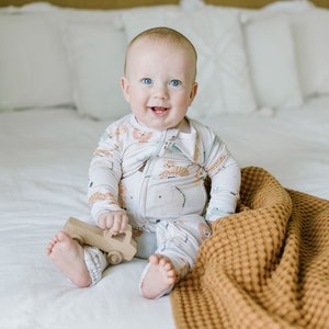 Bamboo Baby Pajamas, Peek-a-Zoo, Convertible Zipper Footie, Words of Affirmation, Bamboo Sleeper, Bamboo Zipper Romper, Baby Shower, Neutral