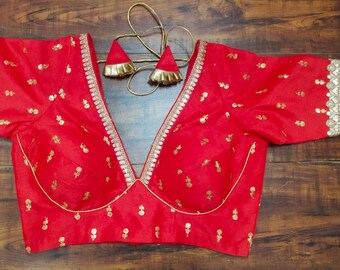 Red Sabyasachi Deep V Cut Blouse Designer Pattern Beautiful - Etsy Ireland Red Sabyasachi Deep V Cut Blouse Designer Pattern Beautiful - Etsy Ireland