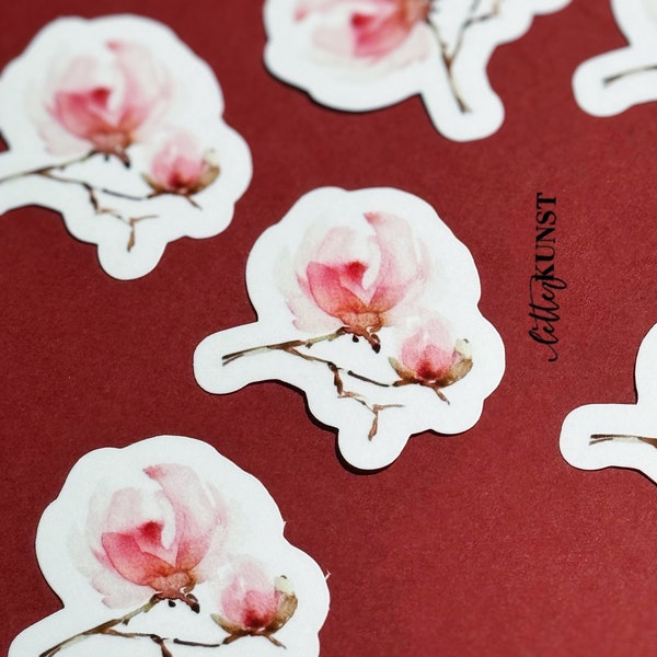 Sticker "Magnolie” glossy/semitransparent