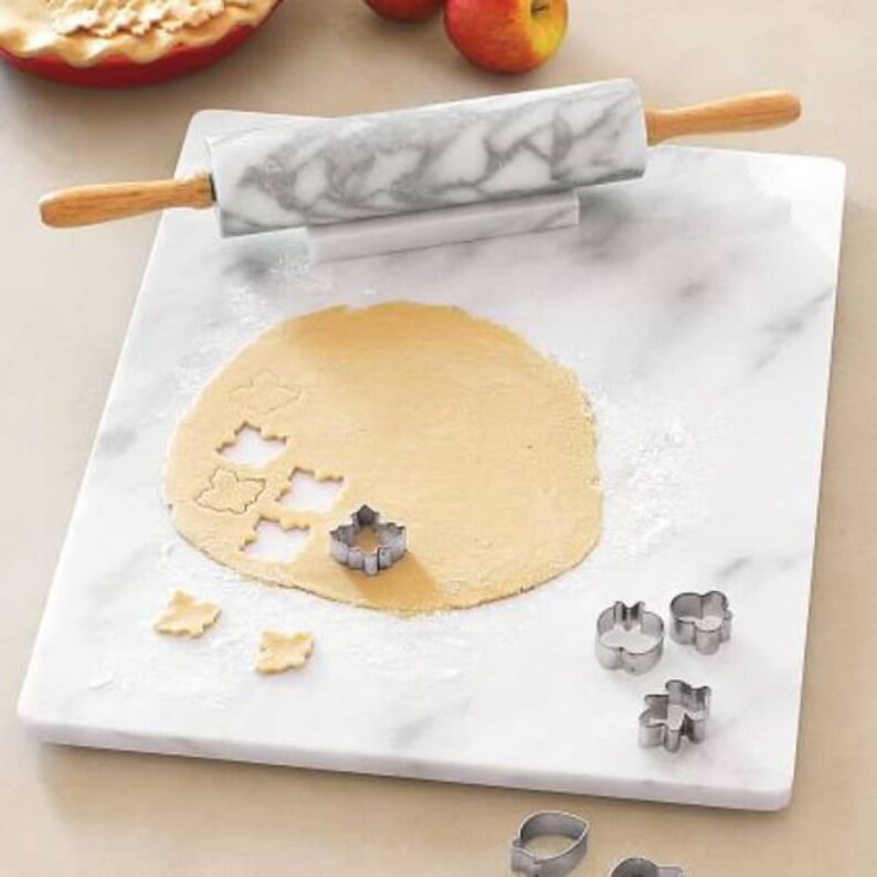 Marble Rolling Pin With Pastry Board Rolling Pin Stand Set / Etsy