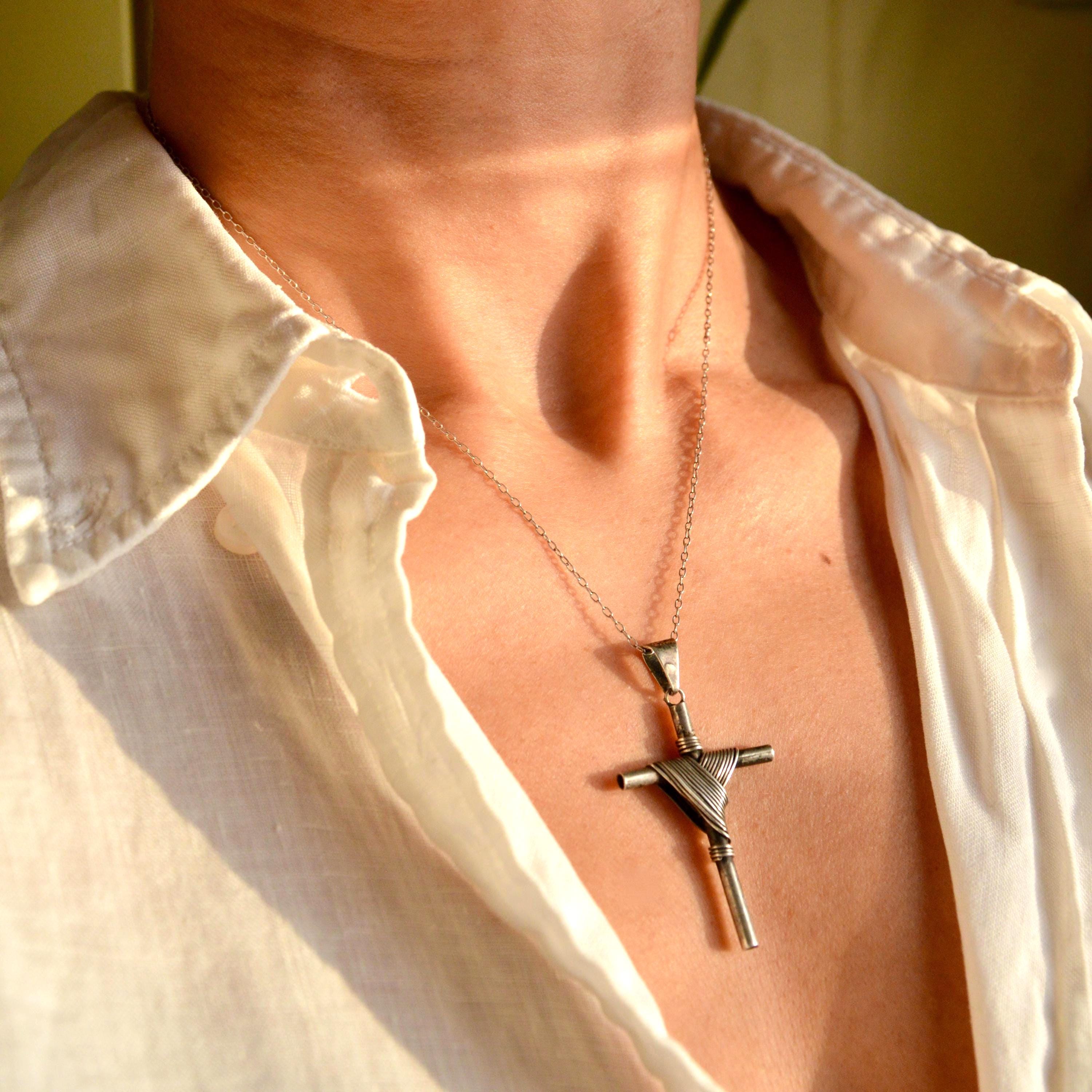 Mexican silver taxco cross necklace - Etsy 日本