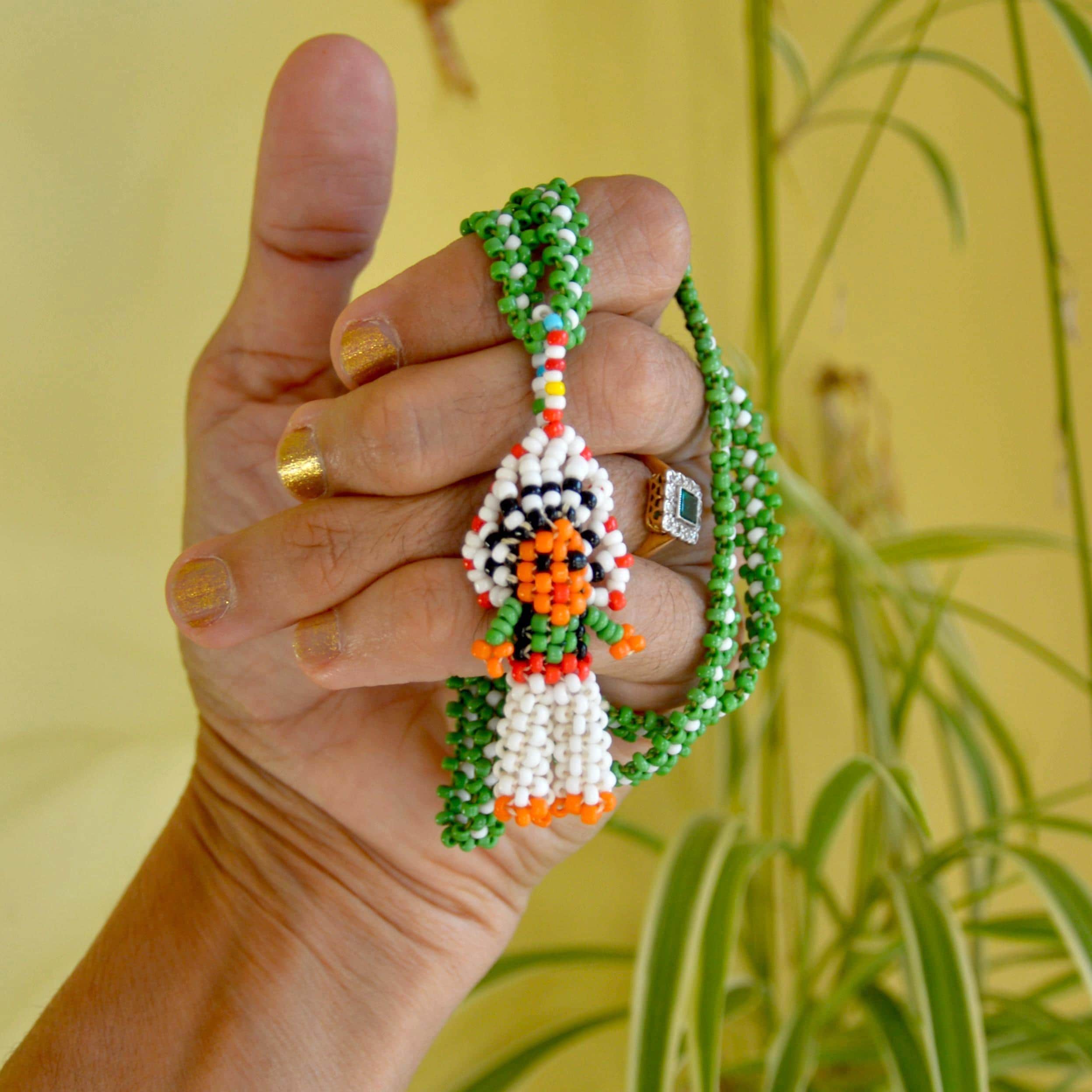 Seed Bead Indian Doll Necklace - Etsy