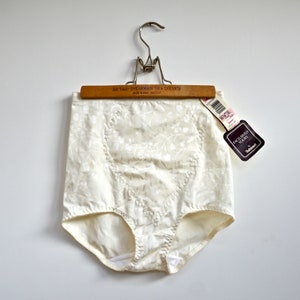 Vintage New With Tags Cupid Firm Control Panty Girdle Brief With Floral  Tummy Reinforcing Panel White X Large 3132 