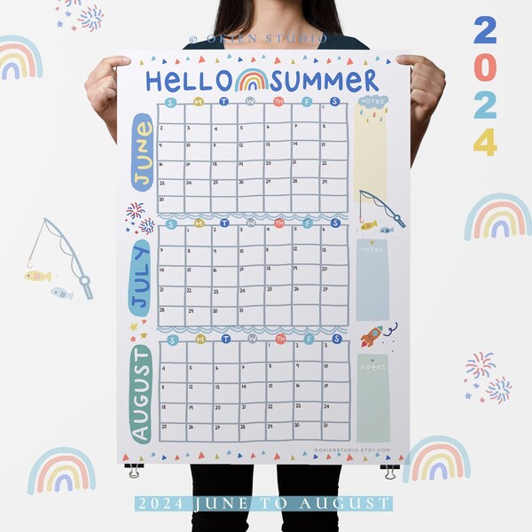 Summer 2024 Calendar Etsy