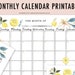 Summer Monthly Calendar, Lemon Monthly Planner, Lemon Calendar ...