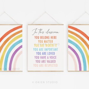 In this Classroom, Colorful Classroom Poster, classroom decorations, Inclusive classroom, Teacher classroom decor, Diversity poster, welcome