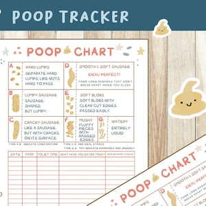 My Poop Tracker, kakgrafiek, afdrukbare bladen kaktracker, planner ontlastingsdagboek, ontlastingsdagboek, badkamerlogboek, ontlastingsdagboek, afdrukbare kak