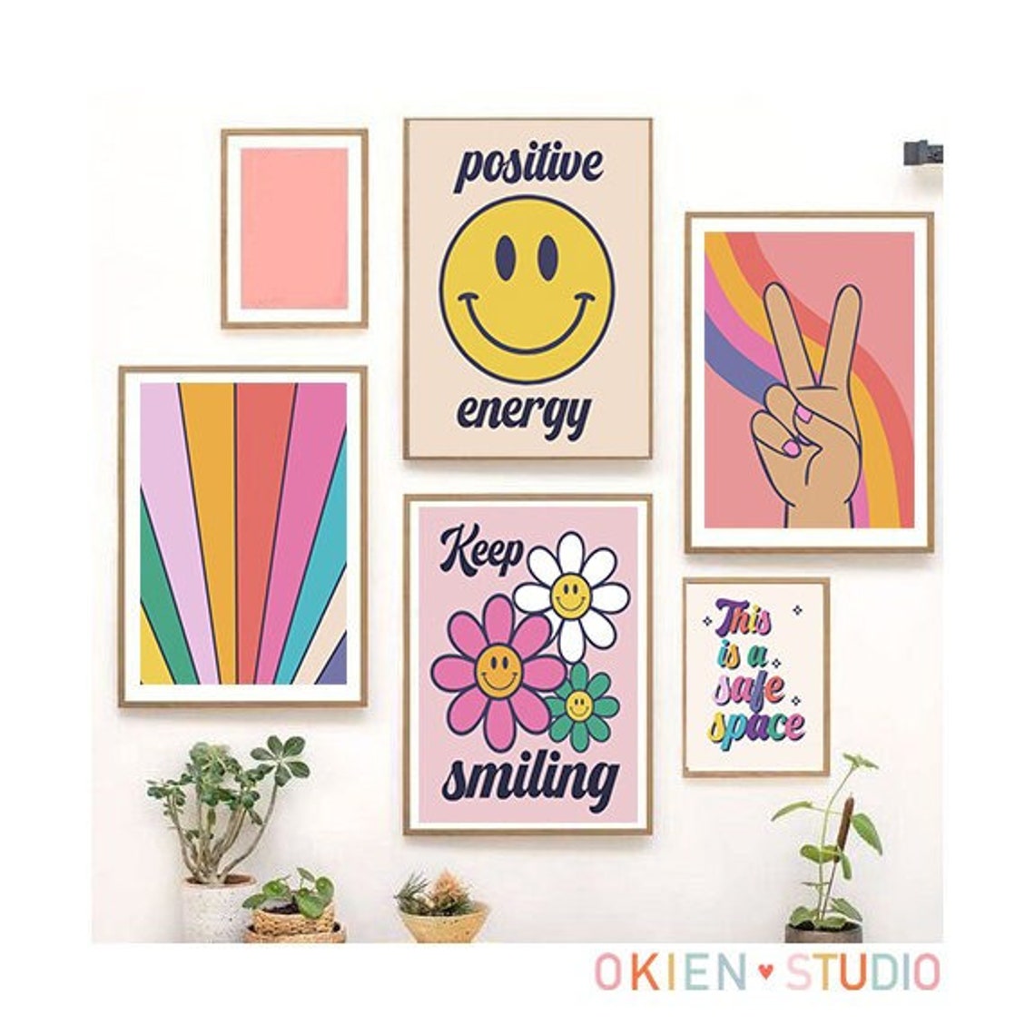 Retro Wall Art Printable Teenage Girl Room Aesthetic Retro Etsy