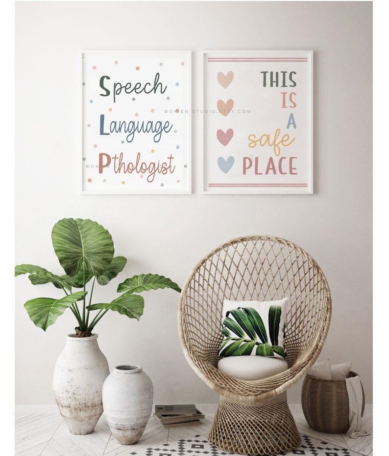 Speech Therapy Office Decor Office Decor Speech Therapy Wall Etsy