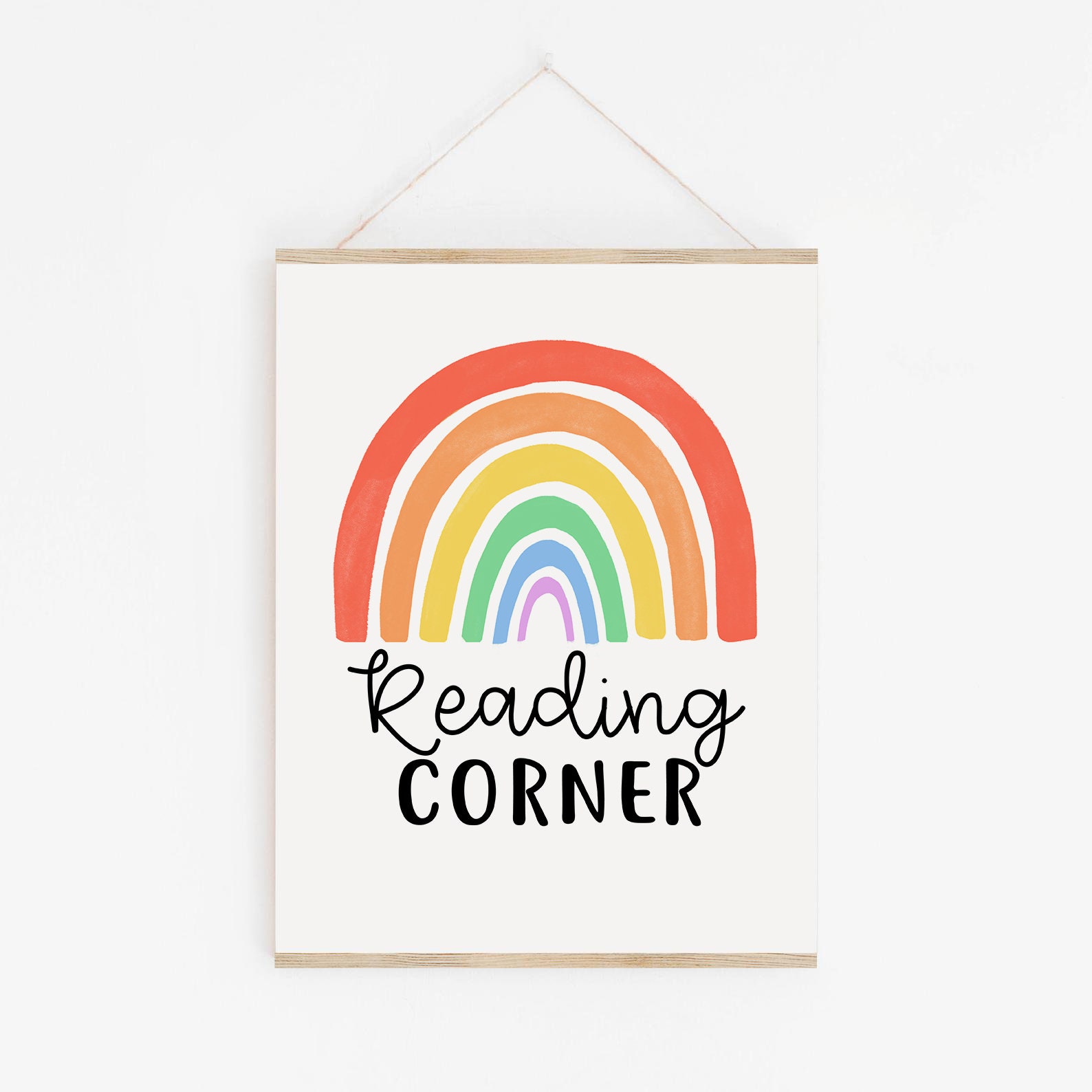 Rainbow Reading Corner Sign Set of 3 Study Room Decor Etsy