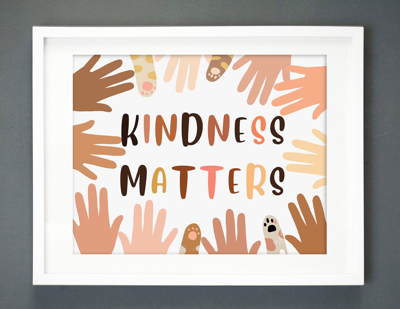 Kindness Matters Kid Room Wall Decor Teacher Wall Sign Etsy