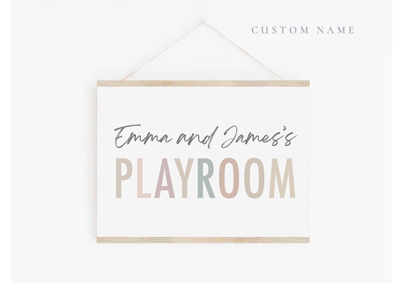 Personalized Playroom Printable Playroom Decor Playroom Name Etsy