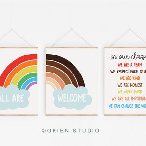 Rainbow Classroom Decor: Diversity Art Prints (Digital Download)